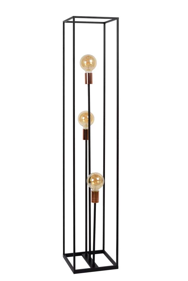 Lucide ARTHUR - Floor lamp - 3xE27 - Black - off